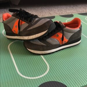 Saucony Men's Sneakers in Gray and Orange